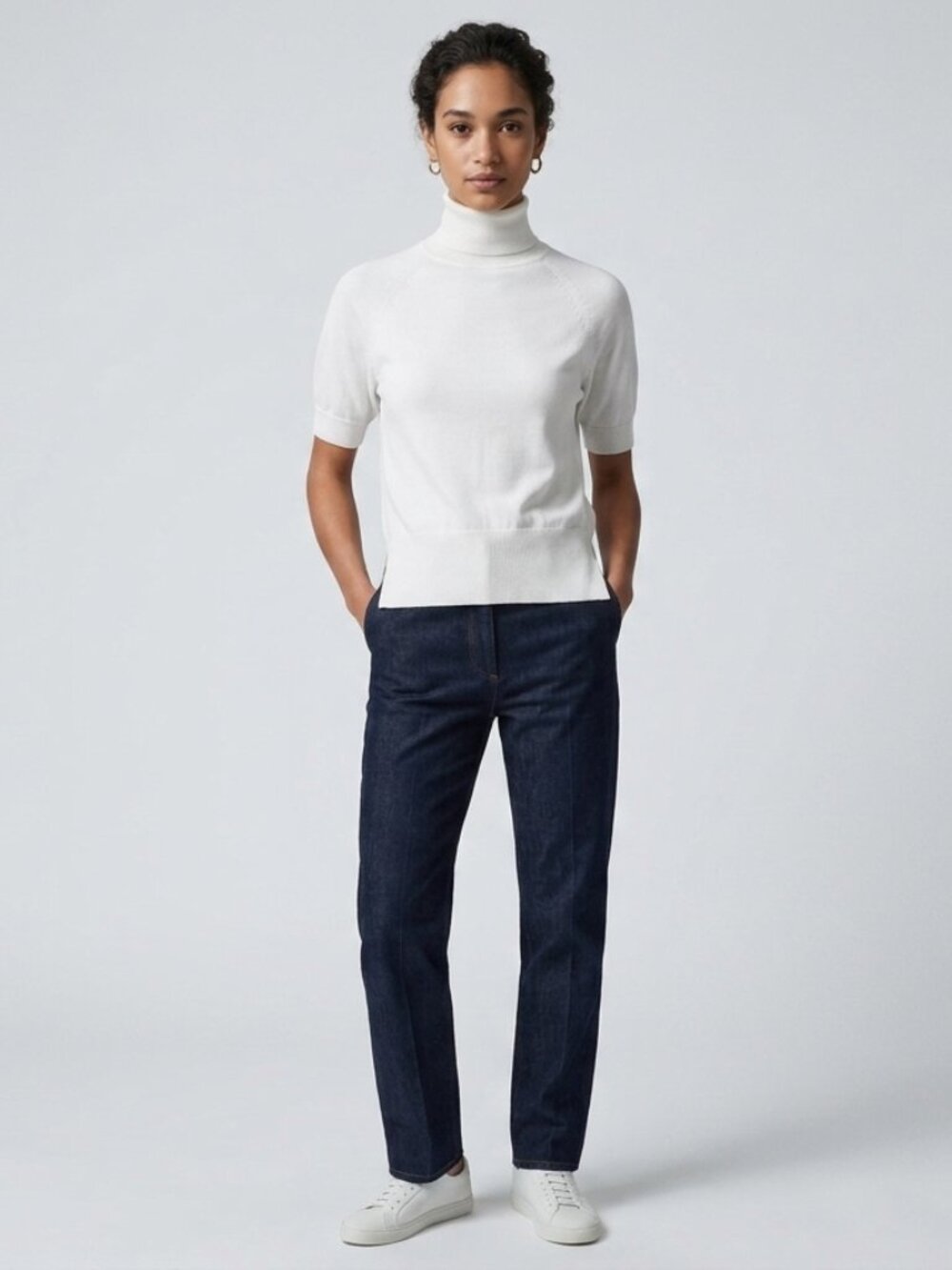 Miu Miu Short Sleeve Turtleneck Knit Top - Size 46